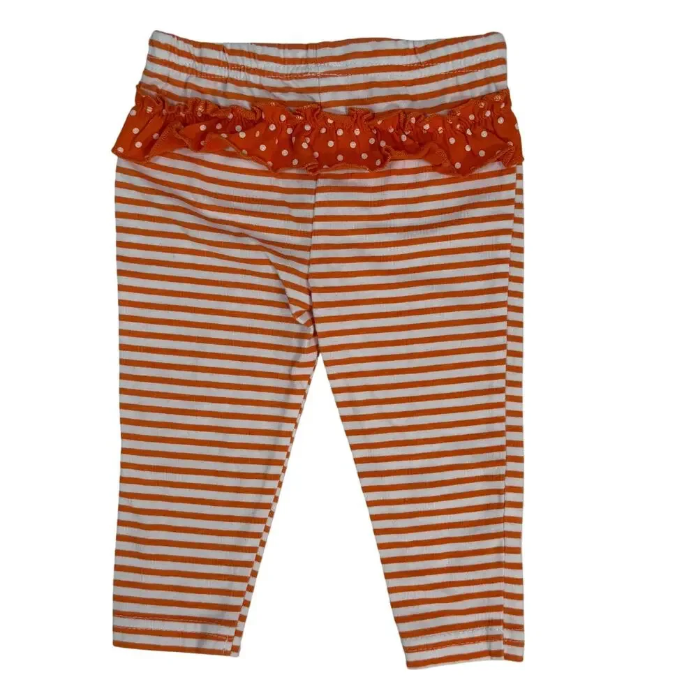 Carter’s Baby 9 Month Orange Polka Dot Bodysuit & Stripe Pants Outfit Set - Picture 5 of 7